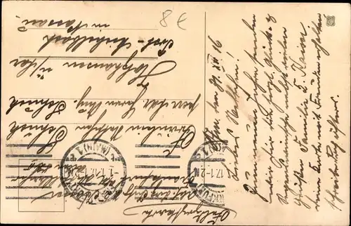 Ak Glückwunsch Neujahr 1917, Tannenzweige, Schleife