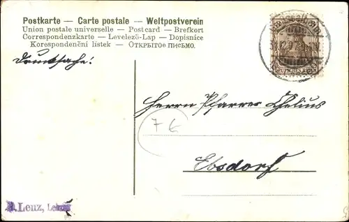 Ak Glückwunsch Neujahr 1908, Glücksklee