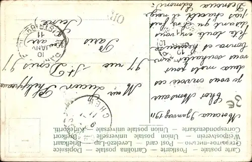 Präge Ak Bon Souvenir, Maiglöckchen, Schleifen, Kitsch