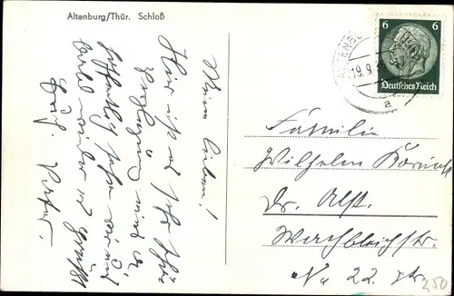 Ak Altenburg in Thüringen, Schloss