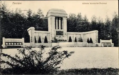 Ak Meerane in Sachsen, Wilh. Wunderlich Denkmal