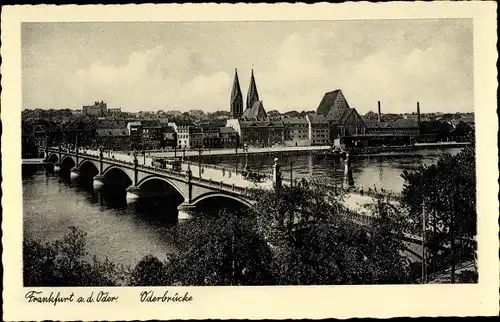 Ak Frankfurt an der Oder, Oderbrücke