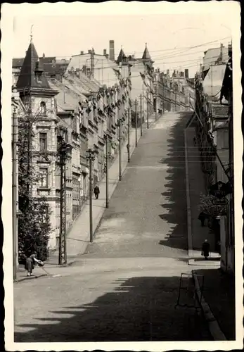 Ak Meerane in Sachsen, Steile Wand, Straßenansicht