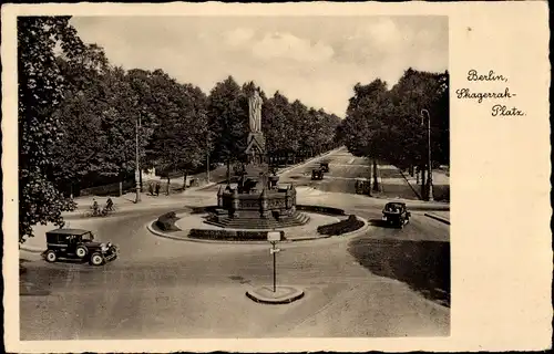 Ak Berlin Tiergarten, Skagerrakplatz, Denkmal