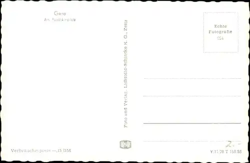 Ak Gera in Thüringen, am Puschkinplatz