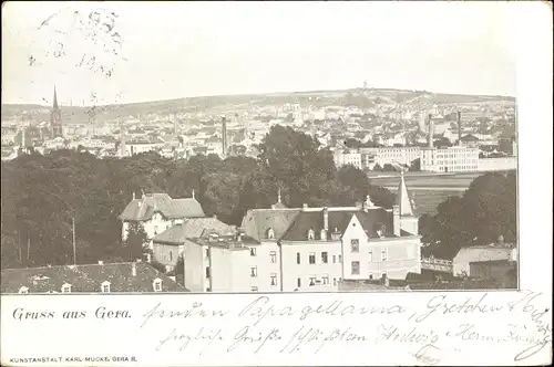 Ak Gera in Thüringen, Ortsansicht