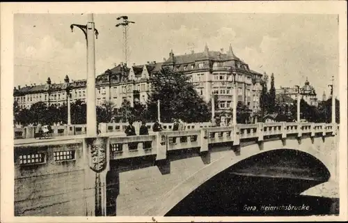 Ak Gera Thüringen, Heinrichsbrücke