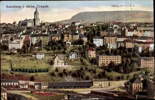 Ak Annaberg Buchholz Erzgebirge, Ansicht vom Ortsteil mit Pöhlberg