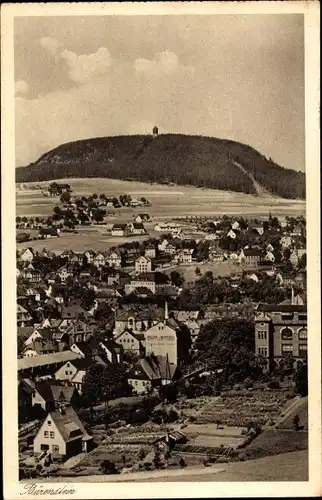 Ak Bärenstein im Erzgebirge, Panorama mit Berg Bärenstein