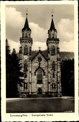 Ak Sonneberg in Thüringen, Evangelische Kirche