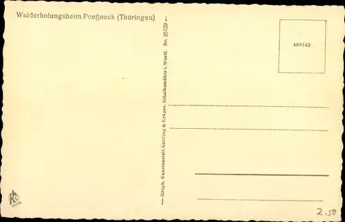 Ak Pößneck Thüringen, Walderholungsheim, Gartenseite