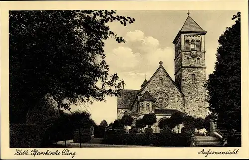 Ak Kapellen Süng Lindlar Oberbergischer Kreis, kath. Pfarrkirche, Außenansicht
