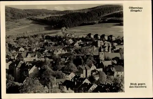 Ak Olbernhau im Erzgebirge, Blick gegen den Hainberg