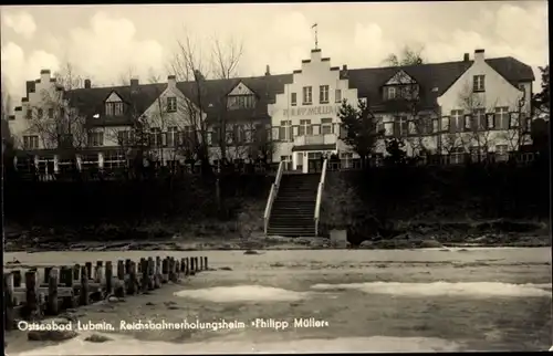 Ak Ostseebad Lubmin Vorpommern, Reichsbahnerholungsheim Philipp Müller