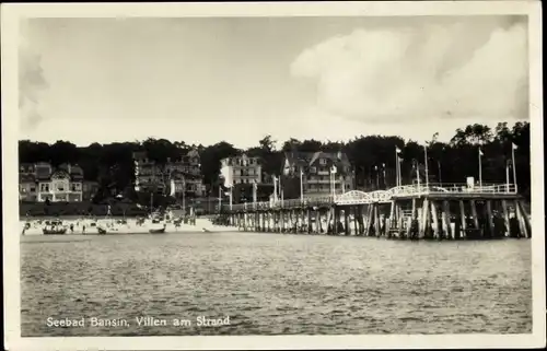 Ak Ostseebad Bansin Heringsdorf auf Usedom, Villen am Strand