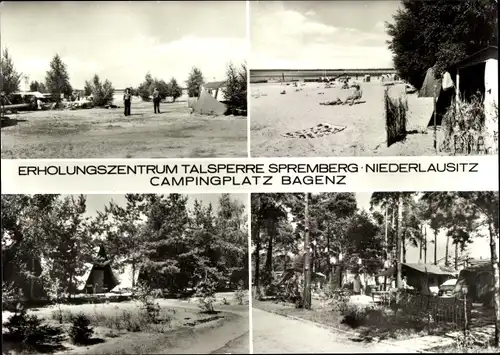 Ak Bagenz Neuhausen an der Spree Niederlausitz, Erholungszentrum Talsperre Spremberg, Campingplatz