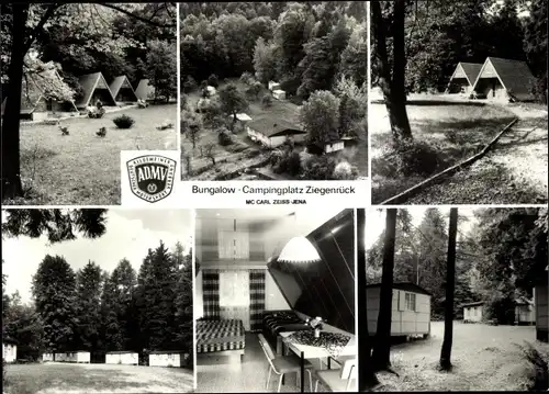 Ak Ziegenrück am Schiefergebirge Thüringen, Bungalow Campingplatz MC Carl Zeiss Jena