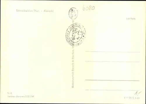 Ak Schmalkalden in Thüringen, Altmarkt, Kirche, Bus