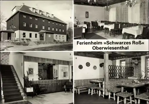 Ak Oberwiesenthal im Erzgebirge Sachsen, Ferienheim Schwarzes Ross, Heimgaststätte, Rezeption