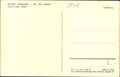 Ak Tabarz im Thüringer Wald, Gaststätte Deysingslust