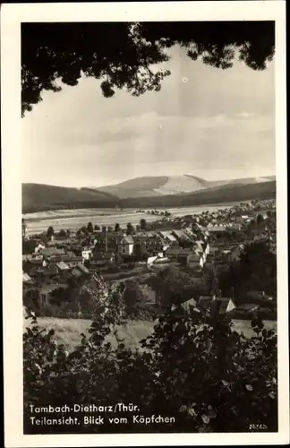 Ak Tambach Dietharz in Thüringen, Teilansicht, Blick vom Köpfchen