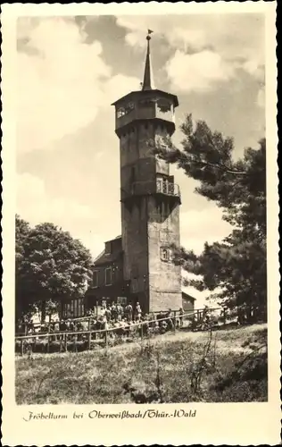 Ak Oberweißbach im Weißbachtal Thüringen, Fröbelturm, Aussichtsturm