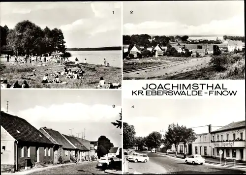 Ak Joachimsthal in der Uckermark, Freibad am Grimnitzsee, Ernst Thälmann Straße, Glockenstraße