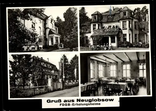 Ak Neuglobsow Stechlin Brandenburg, FDGB Erholungsheime