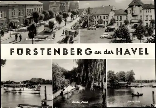 Ak Fürstenberg an der Havel, Ernst Thälmann Str., Rathaus