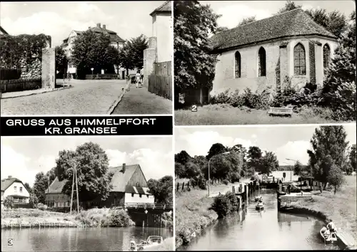 Ak Himmelpfort Fürstenberg an der Havel, Klosterkirche, Schleuse, Stadtmauer, Kanal