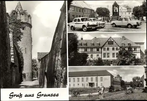 Ak Gransee im Kreis Oberhavel, Turm, Teilansichten