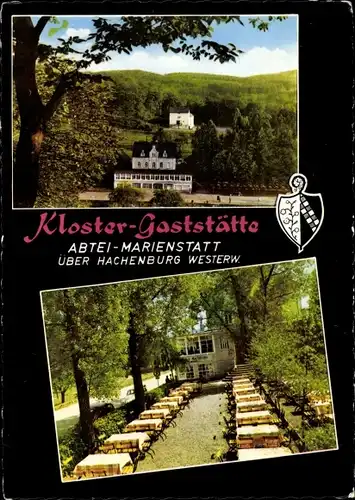Ak Hachenburg im Westerwald, Kloster Gaststätte Abtei Marienstatt