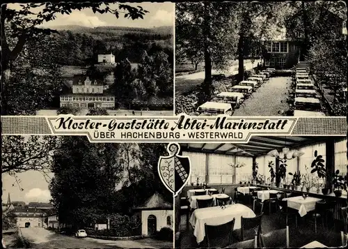 Ak Hachenburg im Westerwald, Kloster Gaststätte Abtei Marienstatt, Inh. Paul Hammerschmidt