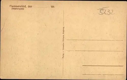 Ak Flammersfeld im Westerwald, Ortsansicht