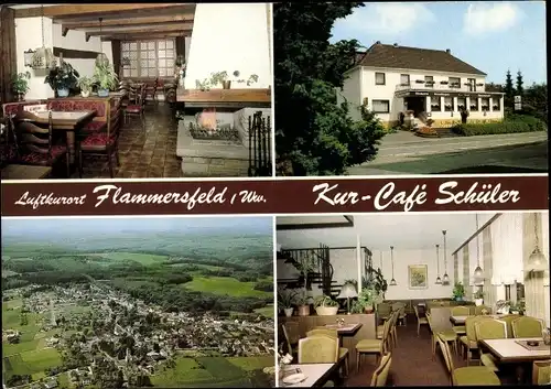 Ak Flammersfeld im Westerwald, Panorama, Kur Cafe Schüler