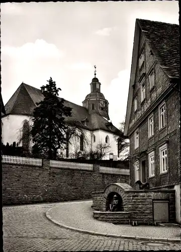 Ak Freudenberg im Siegerland, Blick zur evangelischen Kirche