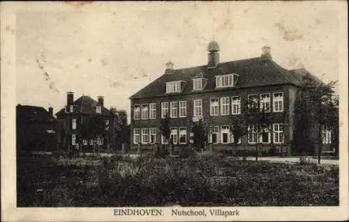 Ak Eindhoven Nordbrabant Niederlande, Nutschool, Villapark