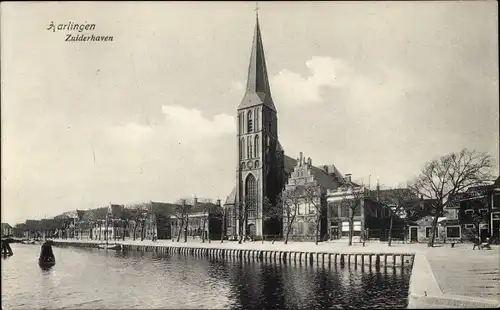 Ak Harlingen Friesland Niederlande, Zuiderhaven