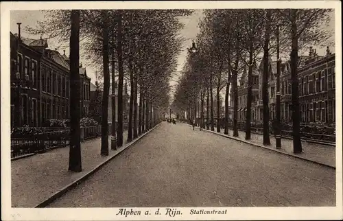 Ak Alphen aan den Rijn Südholland, Stationstraat