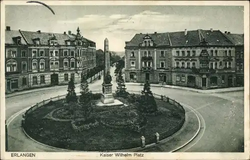 Ak Erlangen in Mittelfranken Bayern, Kaiser Wilhelm Platz