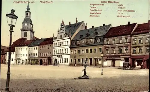 Ak Frankenberg in Sachsen, Marktplatz