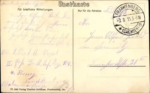 Ak Frankenberg in Sachsen, Marktplatz