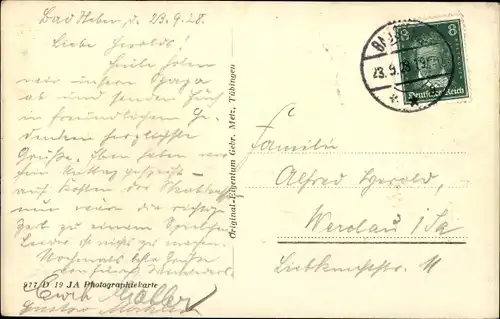 Ak Bad Steben in Oberfranken, Blick auf den Ort