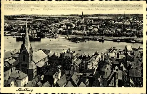 Ak Flensburg in Schleswig Holstein, Blick auf die Stadt