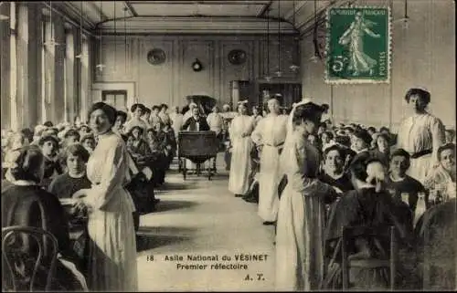 Ak Le Vésinet Yvelines, Asile National, Premier refectoire