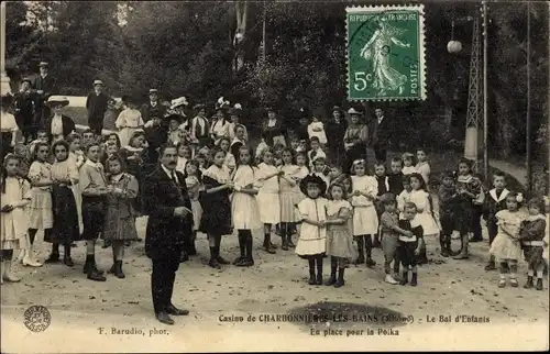 Ak Charbonnières les Bains Rhône, Casino, Le Bal d'Enfants