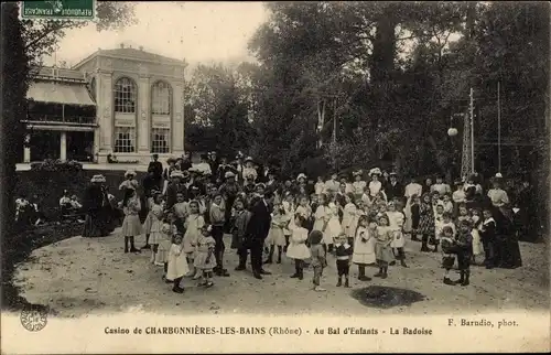 Ak Charbonnières les Bains Rhône, Bal d'Enfants, La Badoise
