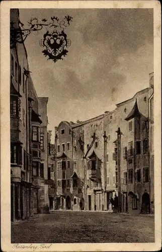 Ak Rattenberg in Tirol, Straßenpartie