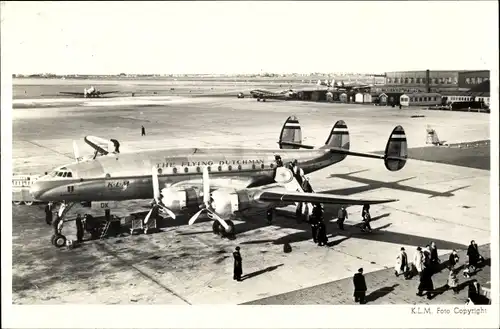 Ak Haarlemmermeer Nordholland Niederlande, Schiphol, Flughafen, The Flying Dutchman, KLM
