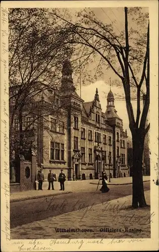 Ak Wilhelmshaven an der Nordsee, Partie am Offiziers Kasino